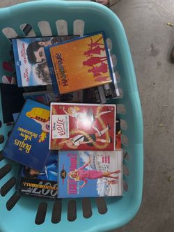 Basket of DVDs