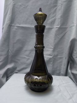 Vintage 1964 Jim Beam "I Dream of Jeannie" Smoke Glass Decanter with Stopper