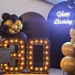Marquee Numbers Backdrops
