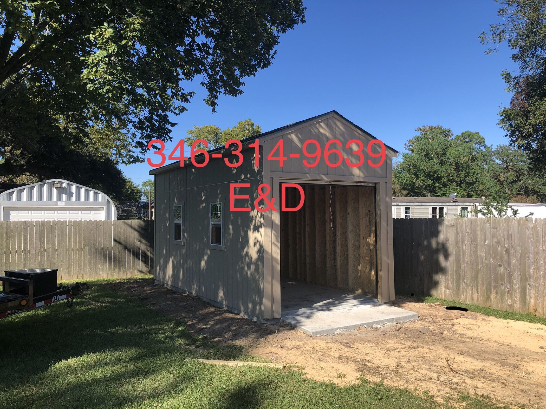 10x20x10 Shed With Rolling Door