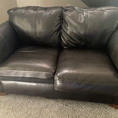 Faux Leather Loveseat
