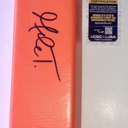 MIKE TOMLIN SIGNED AUTOGRAPHED PITTSBURGH STEELERS F/S TOUCHDOWN PYLON JSA COA!