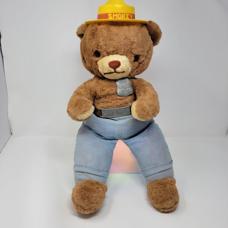 VINTAGE 13" IDEAL 1960s Smokey Bear Plush