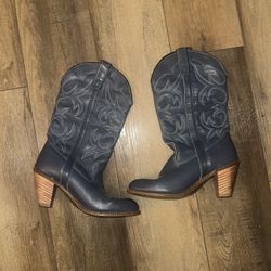 Women’s Blue Capezio Leather Cowboy Boots. 