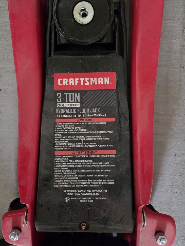 Craftsman 3 Ton Floor Jack & Stands