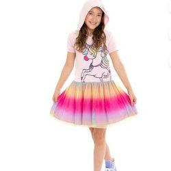 Nickelodeon Jojo Dress Size 10/12 Girls Hooded