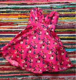 Pink floral dress