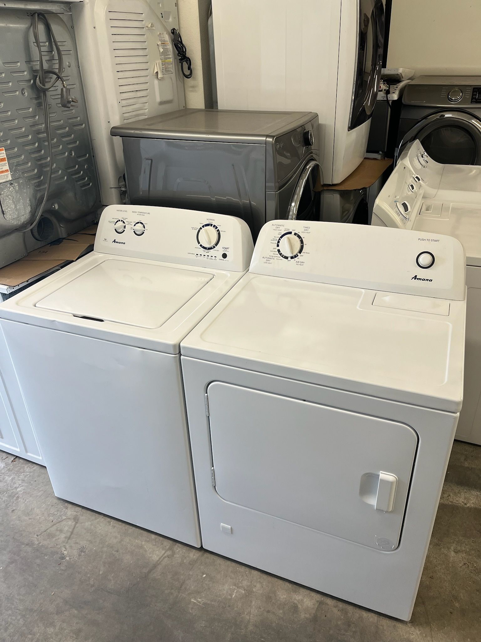 Used Amana Washer and Gas Dryer with Warranty