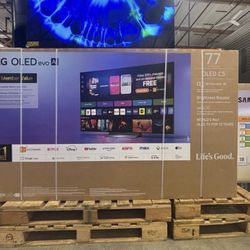 77 “ LG smart 4K EVO OLED HDR 144HZ 77C5 TV 
