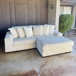 Cream Sectional ( Delivery Available )