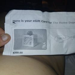 Home Depot Ecard 350