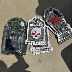 Halloween decorations/ graves