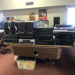 Stereo’s, DVD Players, Speakers,  Surround Speakers, Etc.