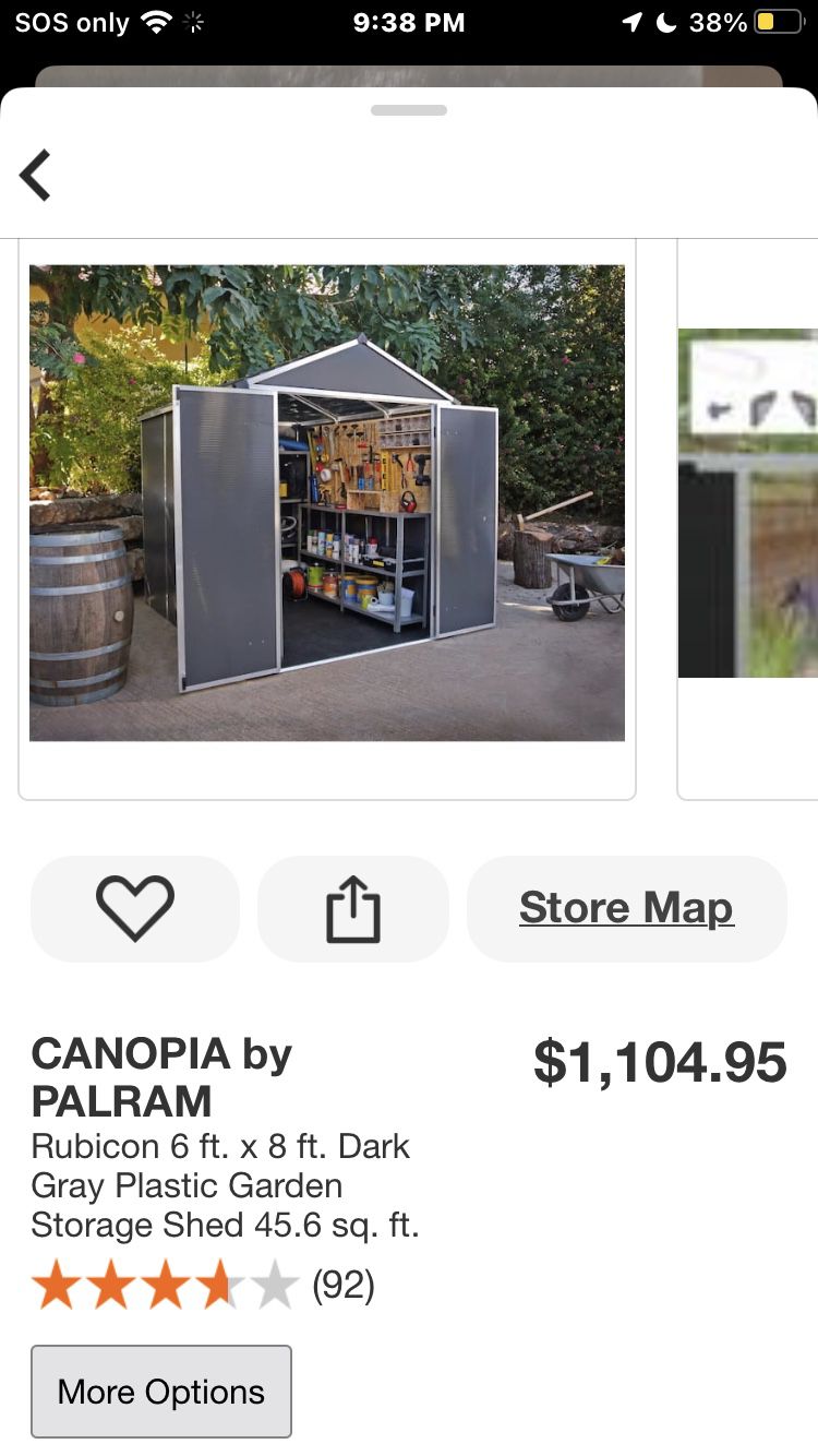 Canopia Garden Shed 6’ 8’