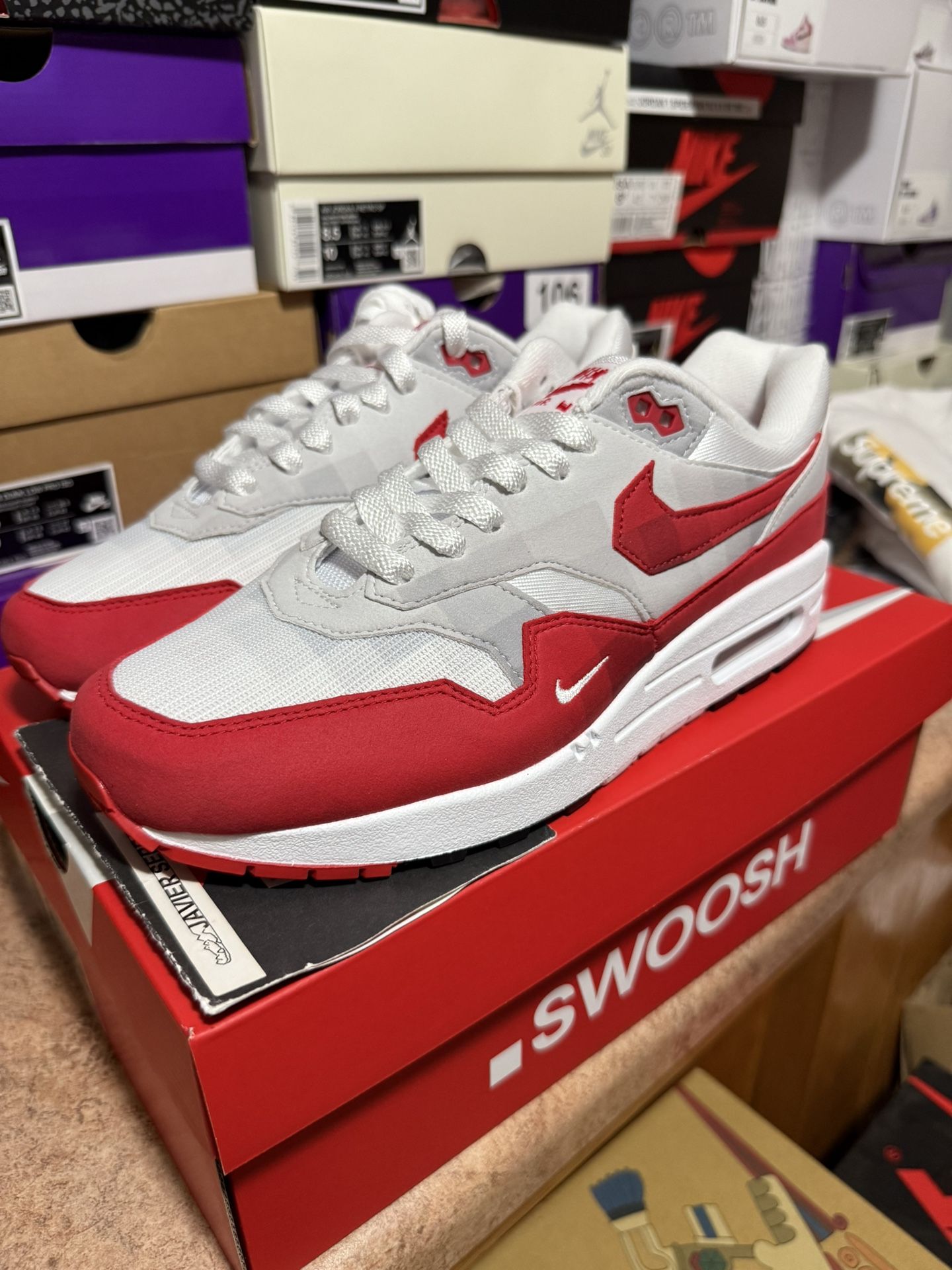 NIKE AIR MAX 1 .SWOOSH POLY Sz 8 DS