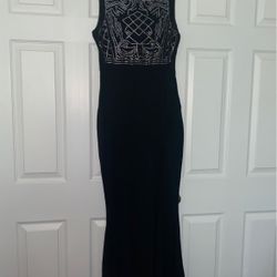 Long Black Beaded Dress