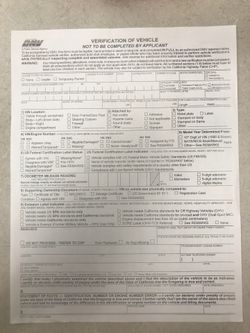 REG 31 form for VIN Verification
