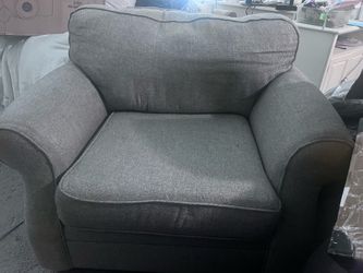 Gray oversized chair from Haverty furniture