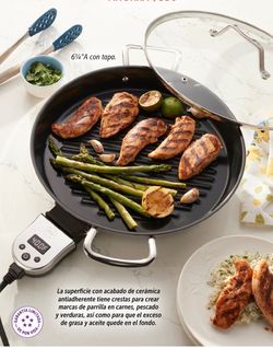 Plancha eléctrica de 13” de cerámica