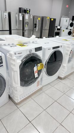 NEW OPEN BOX, WHIRLPOOL WASHER AND DRYER