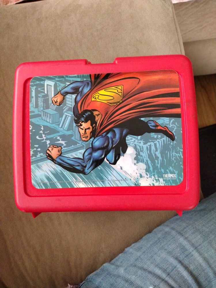 Superman Lunchbox Made In USA Thermos Brand