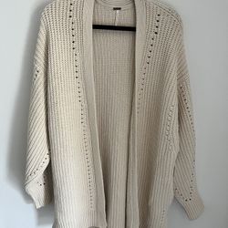 Women’s Free People Cardigan Ivory Size Medium 