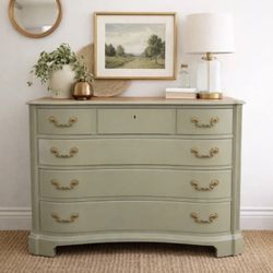 Vintage Solid Mahogany Wood Dresser by Kindel