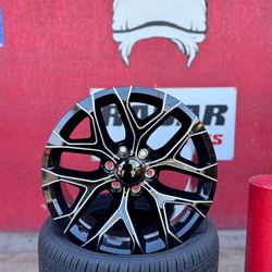 22x9 SNOWFLAKES WHEELS SET 