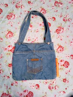 Denim shoulder bag for kids