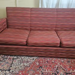 Couch Red Color Nice And Beautiful  