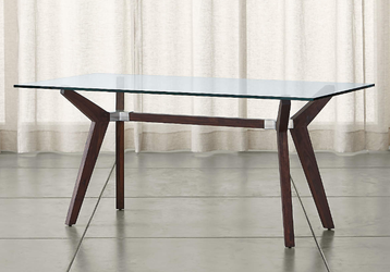 Crate & Barrel Strut Table + 6 Chairs