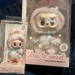 POP MART Labubu Mokoko Close to Sweet Vinyl Plush Doll & Vinyl Pendant