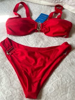 Red 2 piece swimsuit