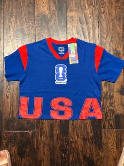 Official FIFA Crop Top T-Shirt USA Soccer Futbol Small