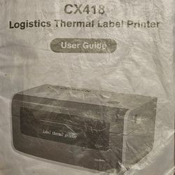 Comer CX418 Thermal Label Printer (with Cords & 25 Blank Labels)