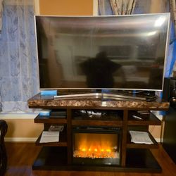 TV Stand With Fireplace 