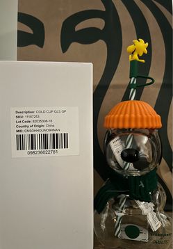 Peanuts + Starbucks Snoopy Glass Cold Cup