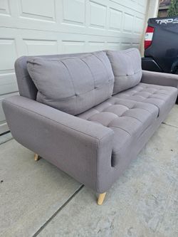 Mid-Century Gray Sofa