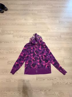 Purple Bape Jacket with Stacked Hood