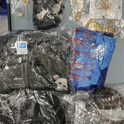 $5 Box! 3 Shirts, Leather Pants, Rings/necklace, Sheet Fastener, 