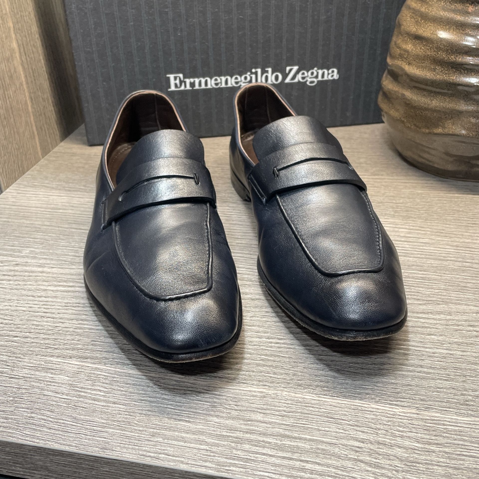 Ermenegildo Zenga dark navy loafer