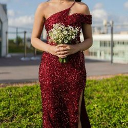 Maroon Prom Dress 
