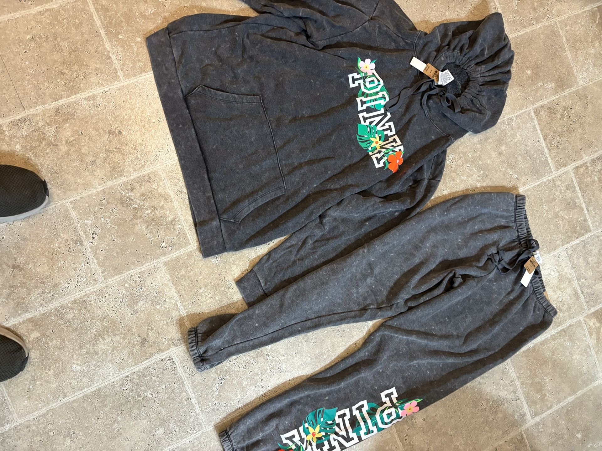 NEW PINK Hoodie Jacket And Pants(110.00 Retail) New