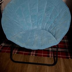 Saucer Soft Folding Chair w/ Steel Frame Portable Seat Indoor Outdoor Seat