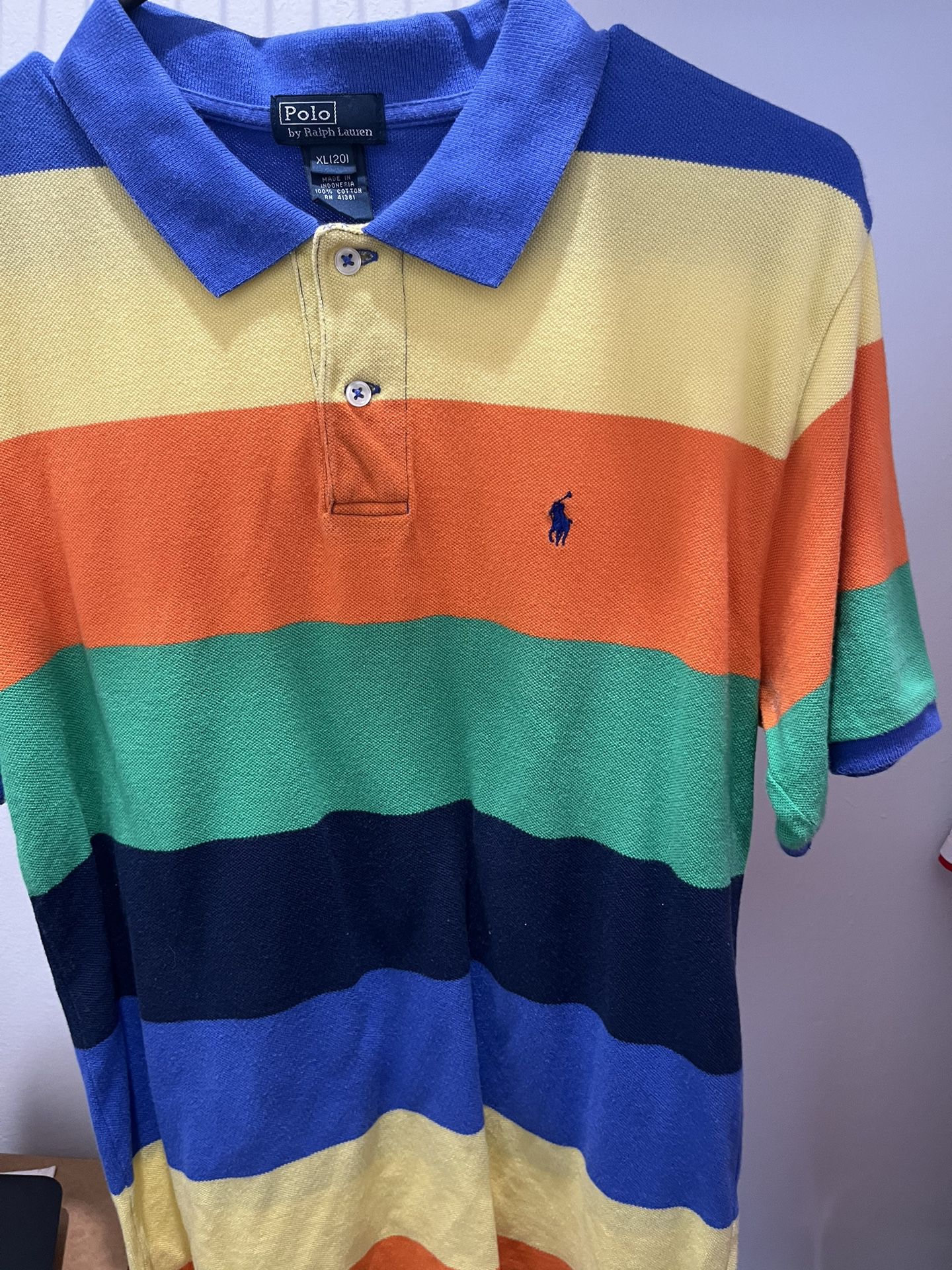 Polo Ralph Lauren Multi  Color Striped Shirt $20