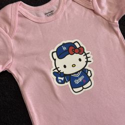 Hello Kitty Dodgers Onesie