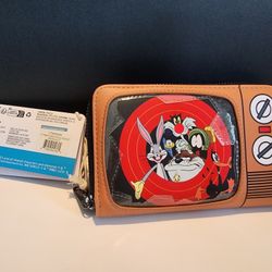 Loungefly Looney TLooney Tunes "That's All Folks!" Zip-Around Wallet (LTWA0006) - New With Tags.