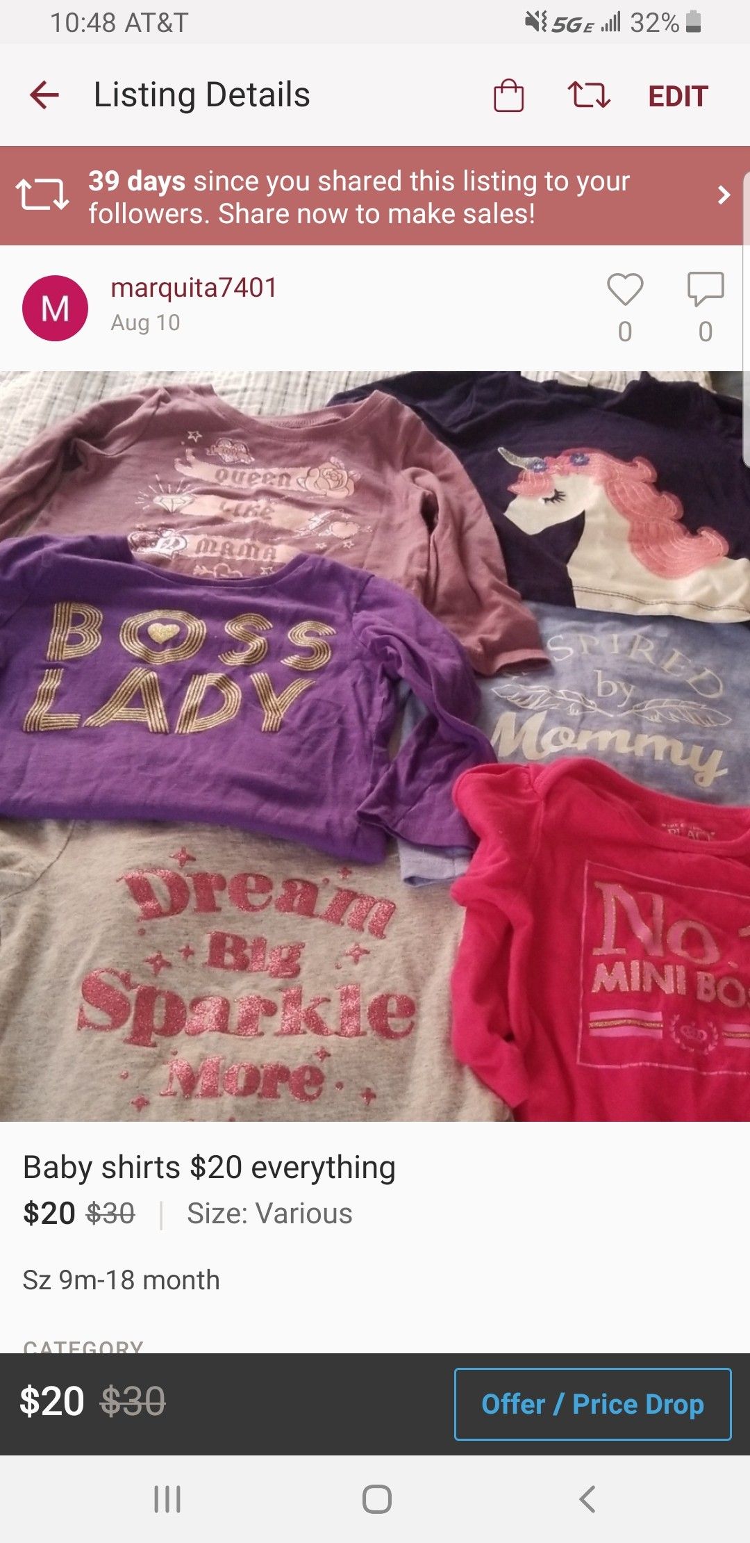 Baby girl clothes sz 12-18 month