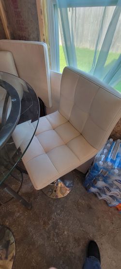 Chairs and glass table