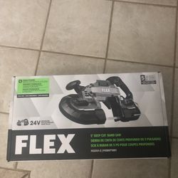 New In Box Flex 24v Battery Powered Band Saw; NO BATTERY OR CHARGER
